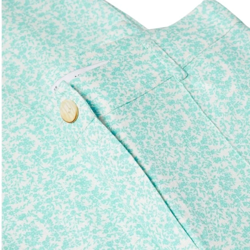 MANGO NWT Floral Linen Blend Flare Pants in Sz 2, 4 & 6